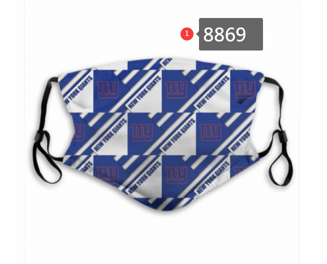 New York Giants  #3 Dust mask with filter->nfl dust mask->Sports Accessory